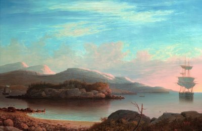 Frente a Mount Desert Island de Fitz Henry Lane