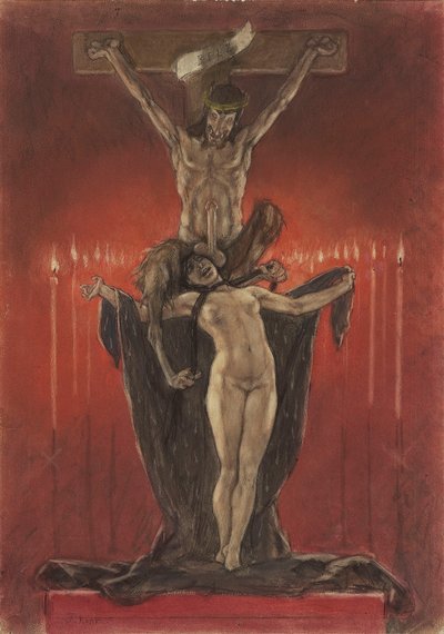 El Calvario de los Satanistas de Félicien Rops