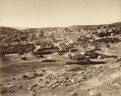 Vista panorámica de Nazaret, Israel de Félix Bonfils