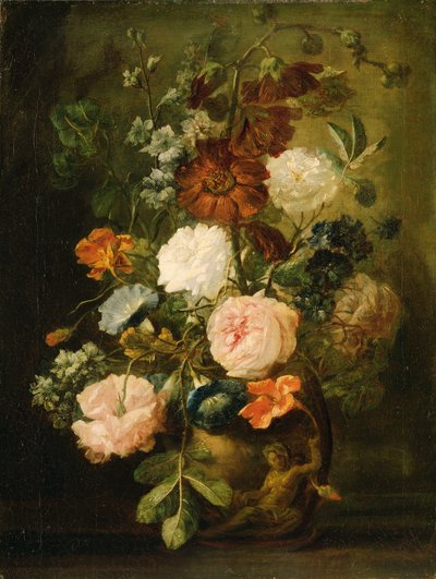 Jarrón de flores de Follower of Jan van Huysum