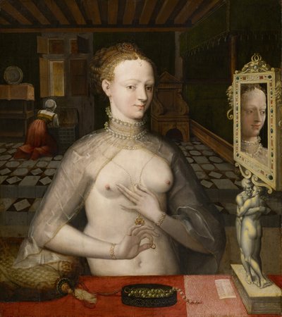 Retrato de una dama de Fontainebleau School