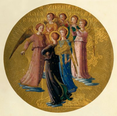 Un grupo de ángeles, siglo XV, c1909 de Fra Angelico