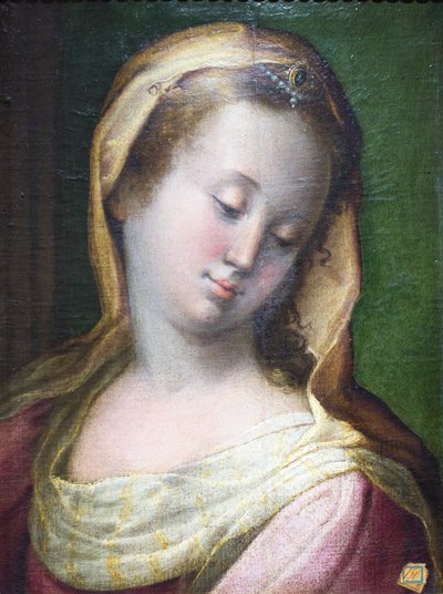 Cabeza de Madonna (óleo sobre lienzo) de Francesco Longhi