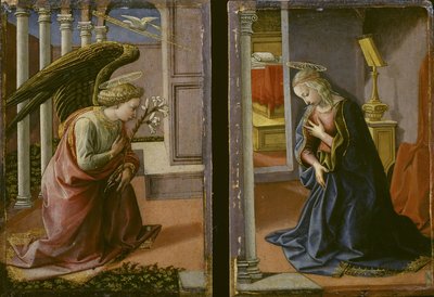 Díptico - Anunciación, c.1450-55 de Francesco di Stefano Pesellino