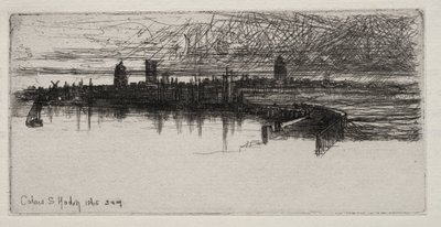 Pequeño muelle de Calais, 1865, 3 A.M. de Francis Seymour Haden