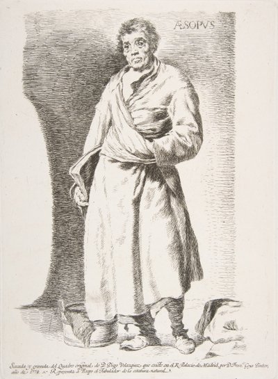 Esopo, de Aguafuertes después de Velázquez, 1778 de Francisco de Goya