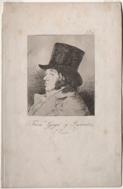 Los Caprichos: Retrato de Goya de Francisco de Goya