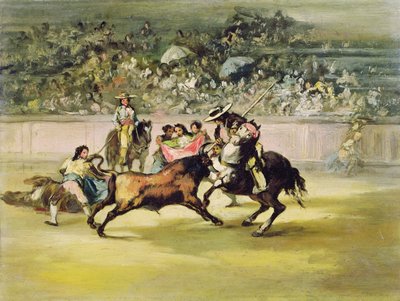 El valiente Randon luchando contra un toro de Francisco de Goya