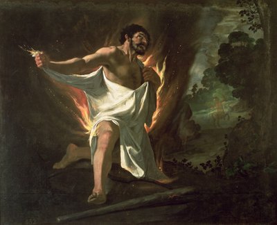 Hércules rasgando la túnica ardiente, c.1634 de Francisco de Zurbaran