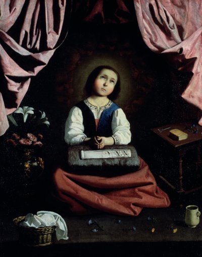 La joven virgen, c1632-33 de Francisco de Zurbaran