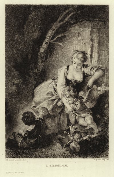 La Madre Feliz de Francois (after) Boucher