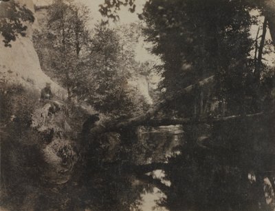 Landscape with Seated Figure on Stream Bank de Frank Chauvassaignes