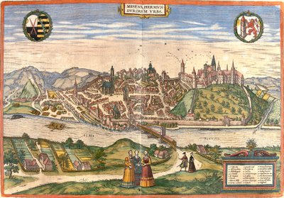 Vista de Meissen (Misena), Alemania de Franz Hogenberg