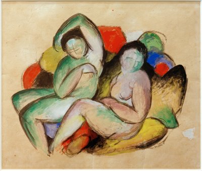 Dos desnudos femeninos de Franz Marc