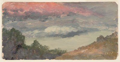 Nubes sobre la granja de Church, Hudson N.Y. de Frederic Edwin Church