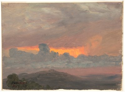 Atardecer Nublado, Jamaica de Frederic Edwin Church