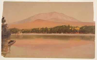 Monte Katahdin desde el estanque Togue de Frederic Edwin Church