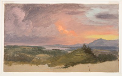 Atardecer en el valle del Hudson de Frederic Edwin Church