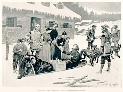 Cómo llega Santa Claus en Canadá de Frederic Remington