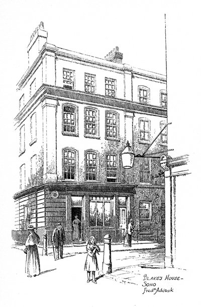 Casa de William Blake, Soho, Londres, 1912 de Frederick Adcock