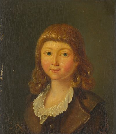 Retrato de un niño joven de French 18th Century