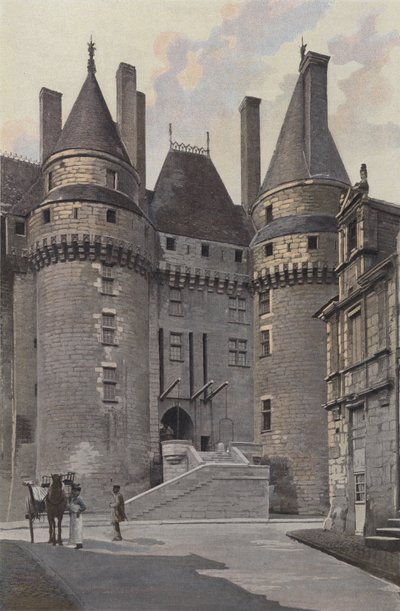 Langeais, Castillo, Entrada lado de la ciudad de French Photographer