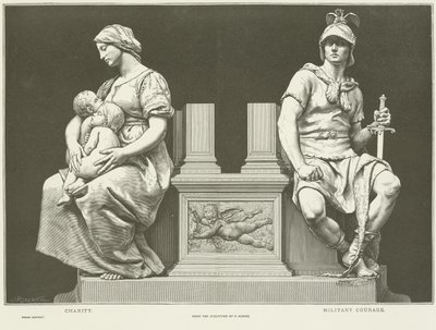 Alegorías de la Caridad y el Valor Militar de French School