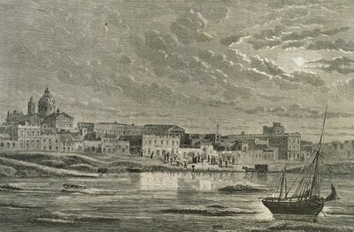 Buenos Aires en la década de 1860 (grabado) de French School