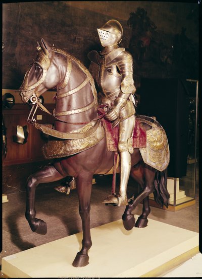 Armadura ecuestre de Francisco I (1494-1547) (hierro) de French School