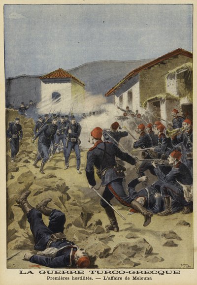 Primeras hostilidades de la Guerra Greco-Turca, 1897 de French School