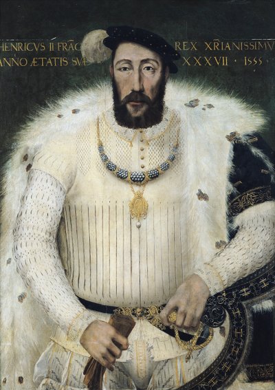 Enrique II (1519-59), Rey de Francia, 1555 de French School