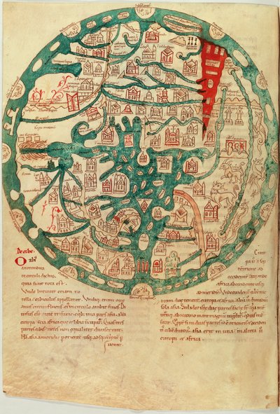 Mappamundi, después de Isidoro de Sevilla, c.1130-1135 de French School