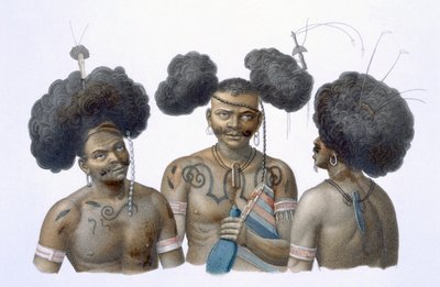 Nativos de Nueva Guinea, 1826 de French School