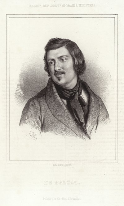 Retrato de Honoré de Balzac de French School