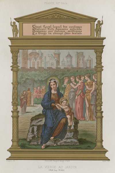 La Virgen en el jardín de French School