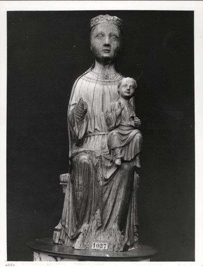 Virgen y Niño (madera) de French School