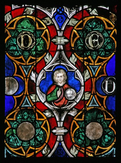 Ventana w17 que representa a Cristo bendiciendo de French School