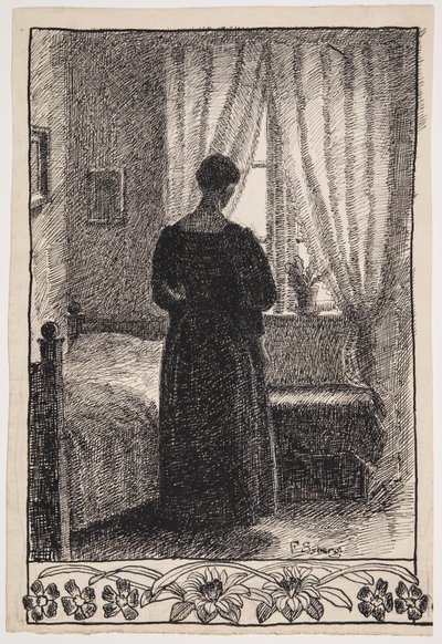 En el dormitorio. Anna Syberg? de Fritz Syberg