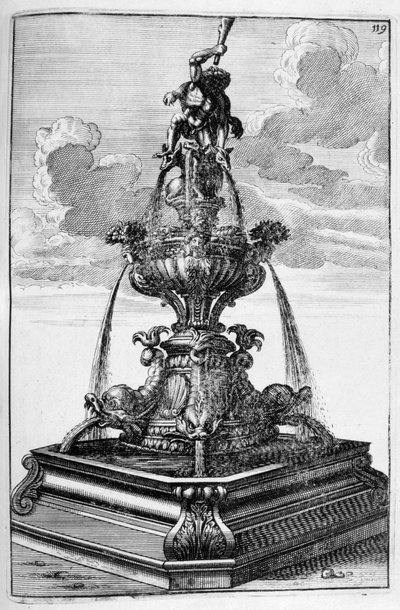 Diseño de fuente, 1664 de Georg Andreas Bockler