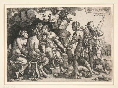 Tetis y Quirón de Georg Pencz