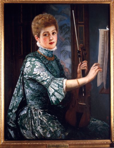 El violinista, 1886 de George Adolphus Storey