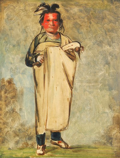 Káw-kaw-ne-chóo-a, un valiente de George Catlin