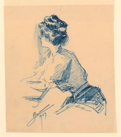 Mujer sentada de George Charles Aid