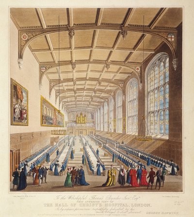 Hospital de Cristo, Londres, 1830 de George Hawkins