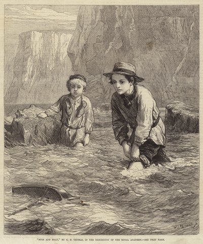 Niños y barco de George Housman Thomas