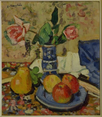 Manzanas, peras y rosas de George Leslie Hunter