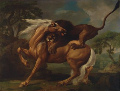 Un león ataca a un caballo de George Stubbs