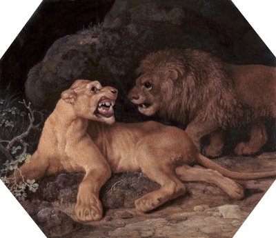 León y leona, 1770 de George Stubbs