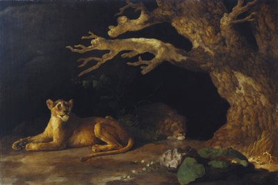 Leona y cueva de George Stubbs