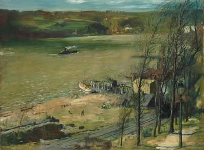 Río Hudson, 1908 de George Wesley Bellows